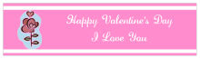 Top and Bottom Valentine Waterbottle Labels 7x1.875